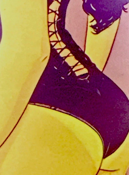 SEXY GIRL STICKER✨🔥💜🔥✨2 1/2” X 1 1/2”✨GLOSSY✨CORSET✨LONG HAIR✨CUTE✨💋💫