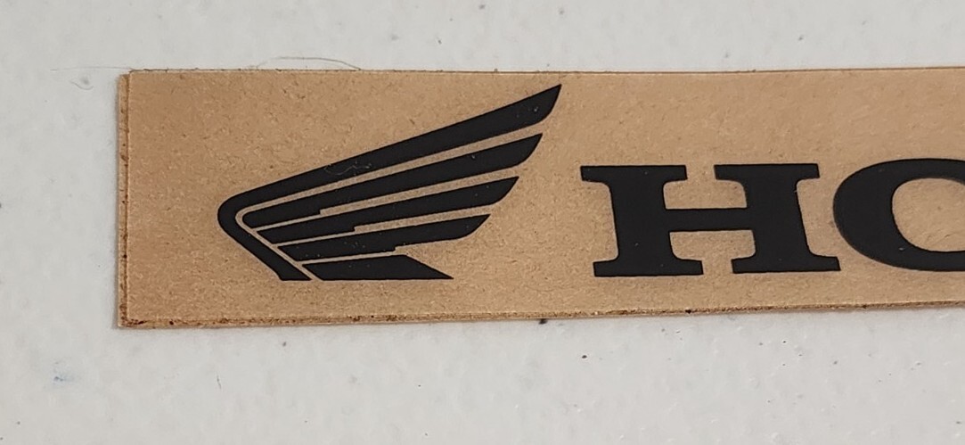 Vintage Decal HONDA 5" Long x .875" tall Black Lettering