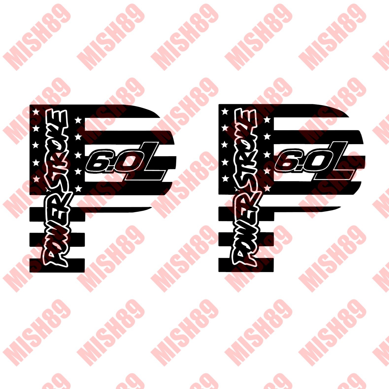 Powerstroke 6 Liter Decal P Sticker Diesel Power Stroke Decal – Any Size