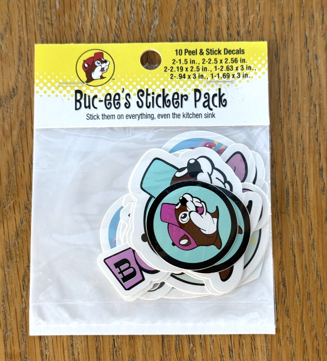 Buc-ee’s Variety Sticker Pack – 10 Stickers – See Back for 5 Different designs