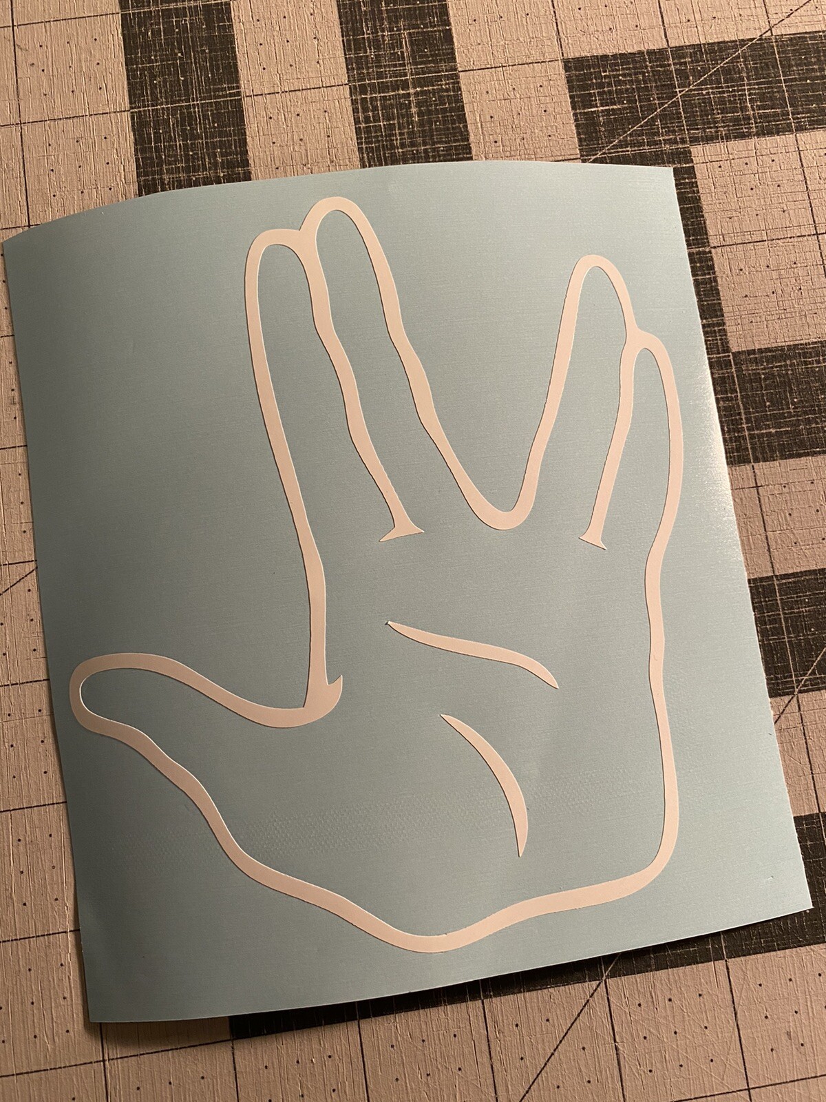 Vinyl Decal for Window – Star Trek, Live Long & Prosper (Hand), Various Colors
