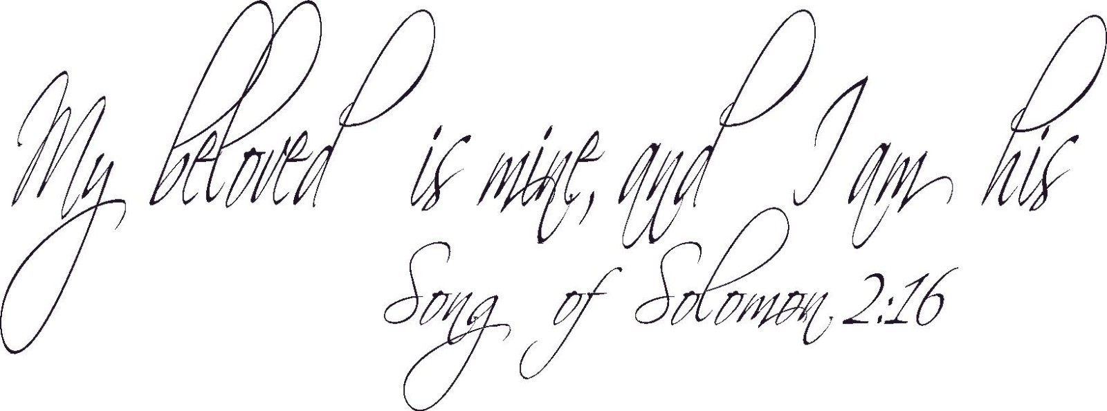 Song of Solomon 2:16 11×22 Vinyl Wall Decal Wall Decal by Scripture Wall Art