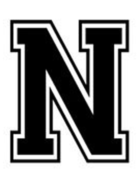Varsity College Lettering – Letter N – Car Tablet Vinyl Decal