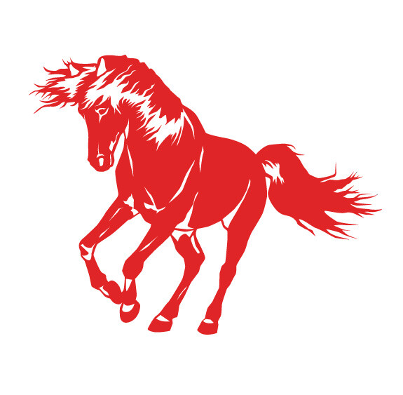 Horse Stallion Galloping #2, 4-21" Outdoor Die Cut Vinyl Decal Sticker
