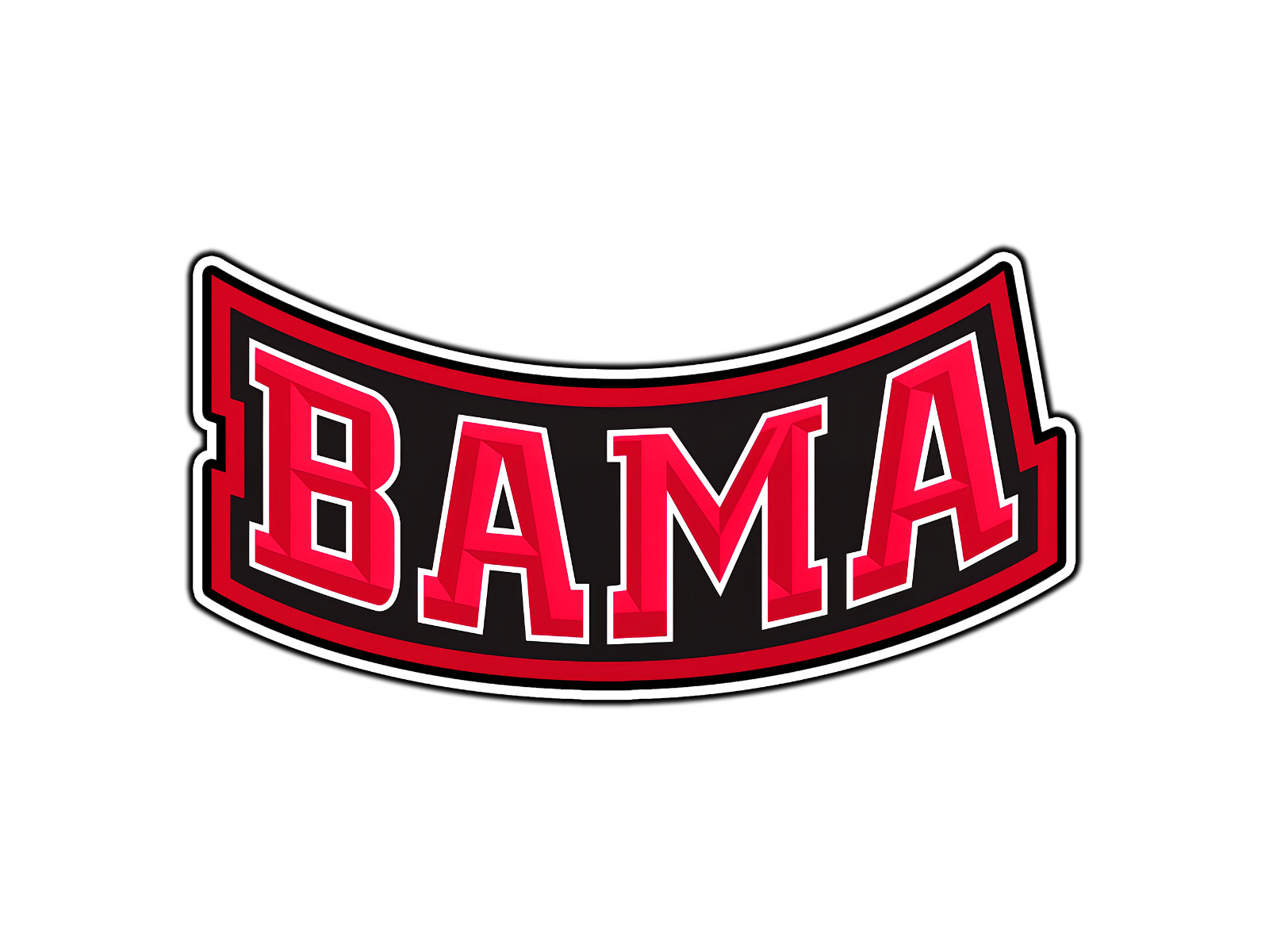 #066 Alabama Roll Tide Bama Logo Waterproof Vinyl Sticker Decal Die-Cut