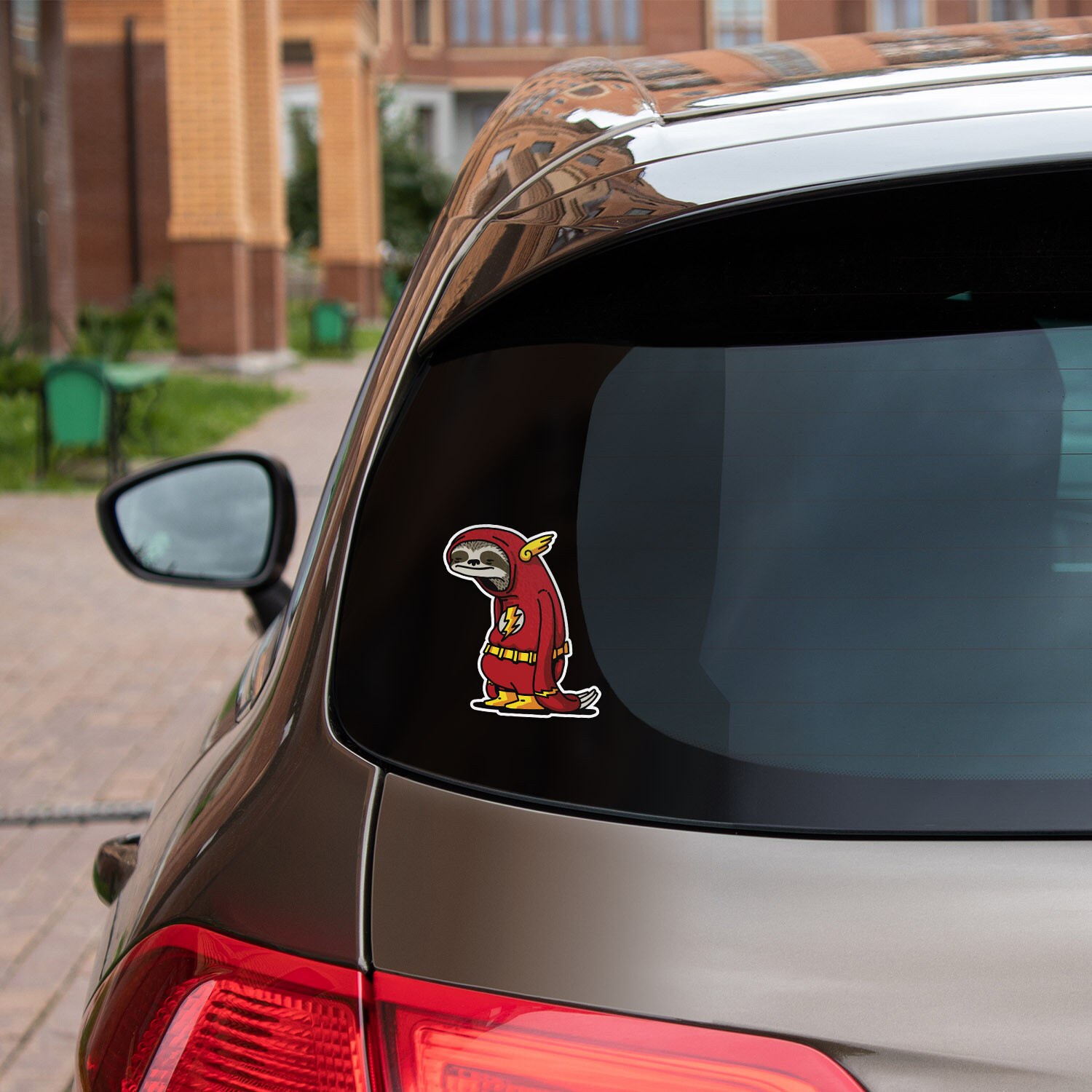 Sloth Flash Funny Car Bumper Vinyl Sticker Decal