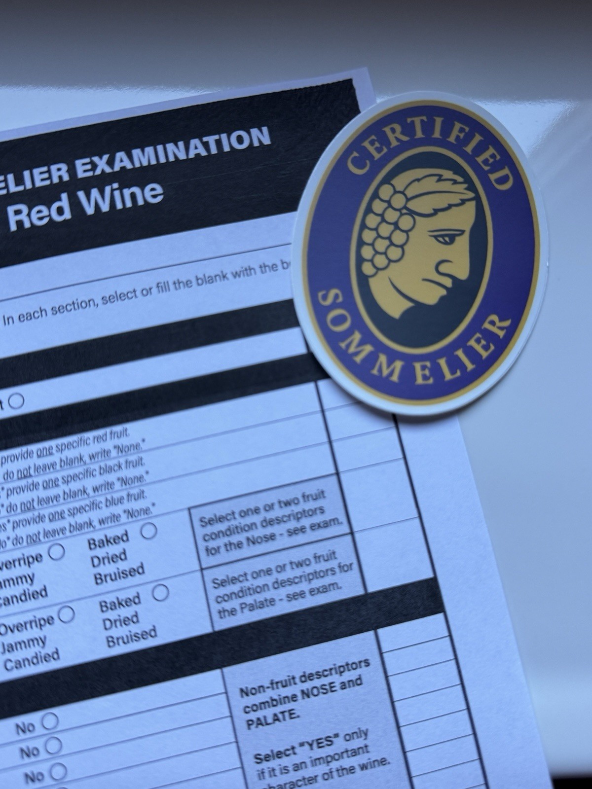 Certified Sommelier Vinyl Sticker ( New)