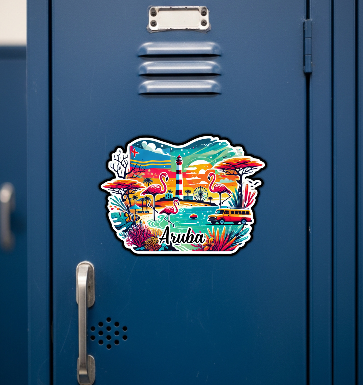 Aruba Fridge Magnet or Laptop Sticker