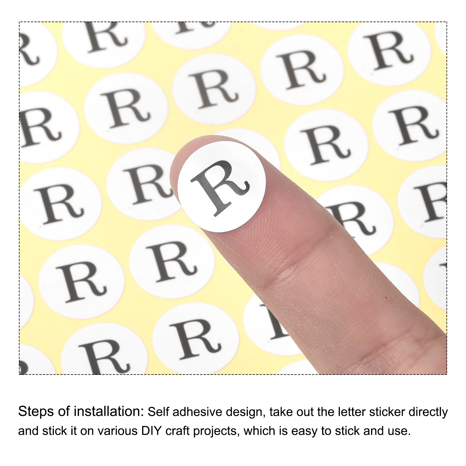 Alphabet Letter Stickers 15 Sheet 1980pcs Letter R Stick Labels Self Adhesive