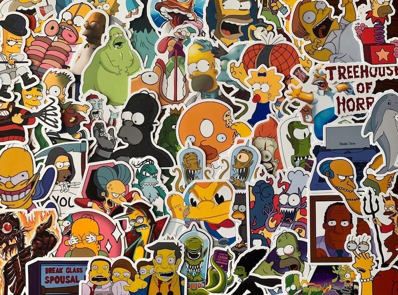 Simpsons Treehouse of Horror Sticker Pack – 10-50 Stickers – Vinyl Decal Homer
