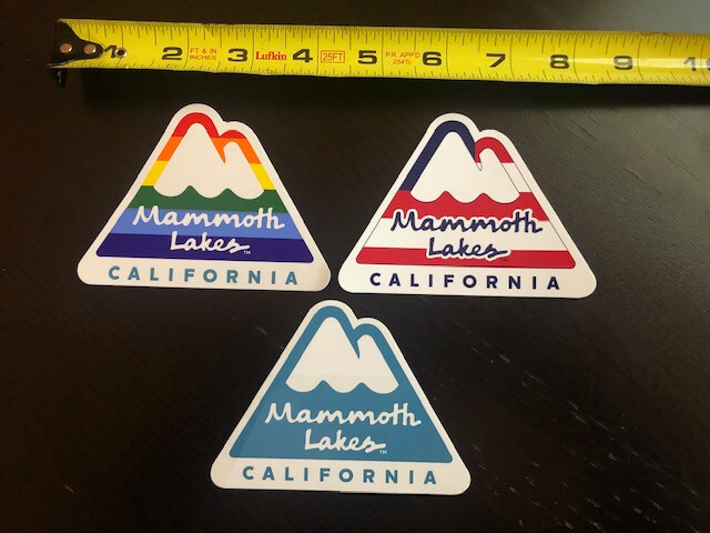 MAMMOTH Lakes CALIFORNIA Mountain STICKER Regional CA Visitor TOURIST 3PC SET