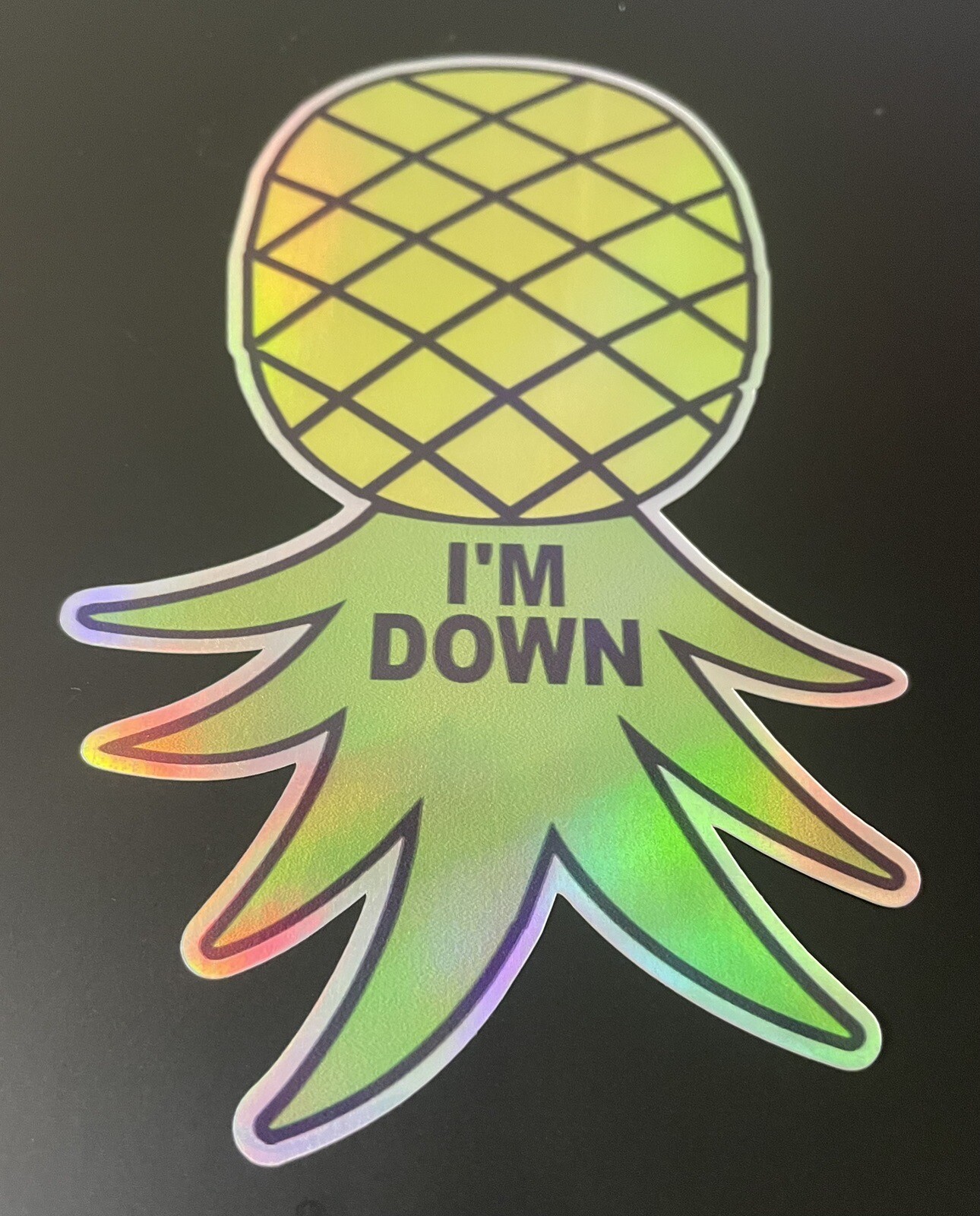 Holographic Pineapple Sticker Decal Plays Well With Others Lifestyle Swinger