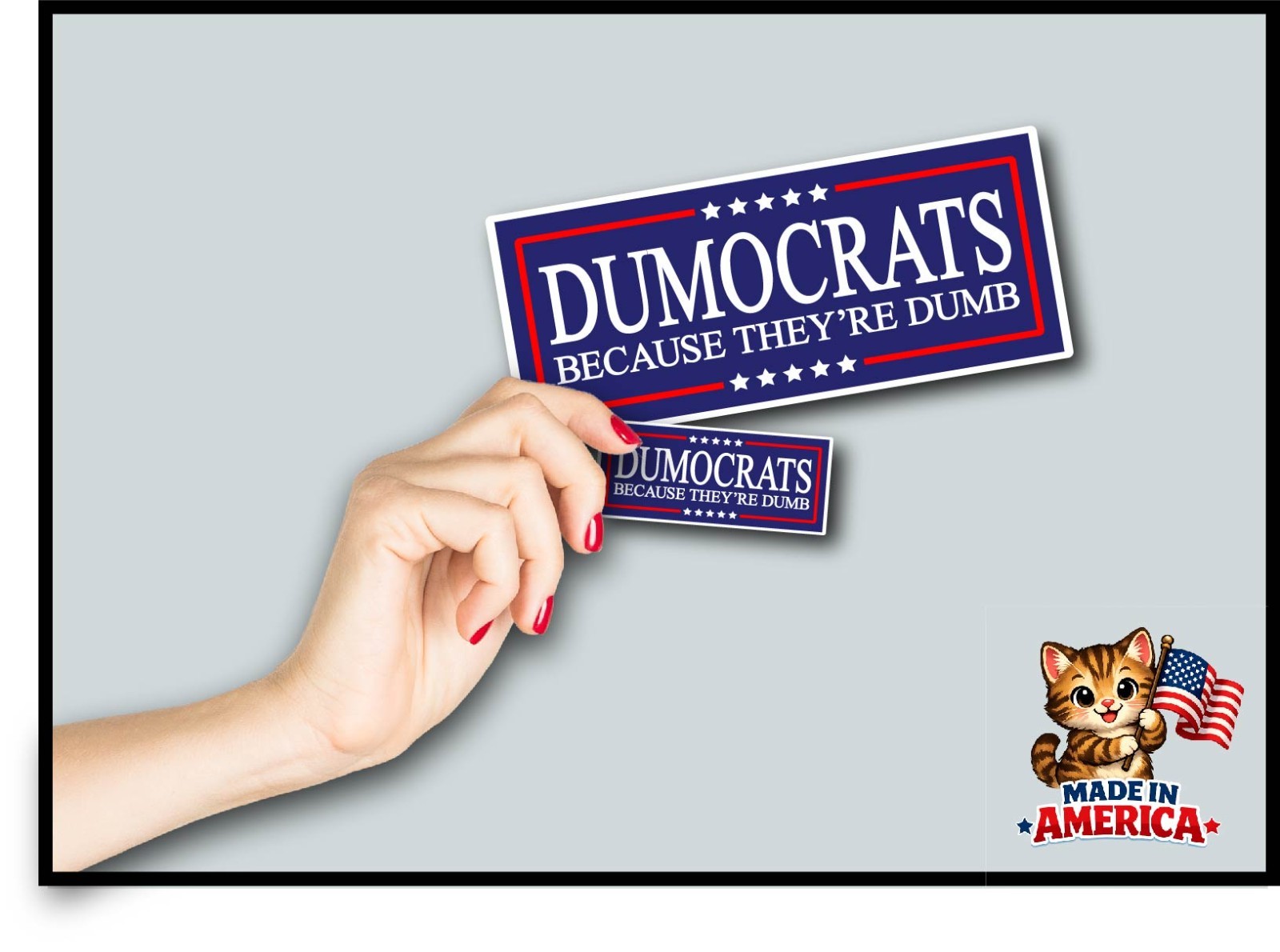 Dumocrats Decal Sticker President Trump Nickname Liberals MAGA Funny Political