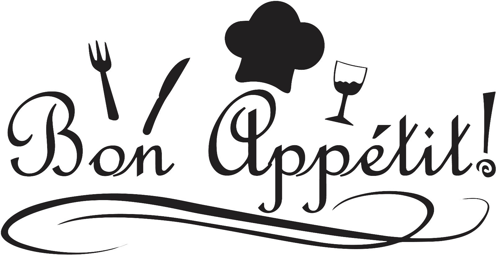 Wall Decal Kitchen Funny Restaurant Quote Bon Appetit Vinyl Decor Black gz476