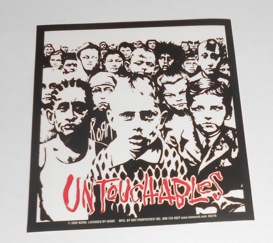 Korn Untouchables Sticker 2002 (rectangle) 4×4.5