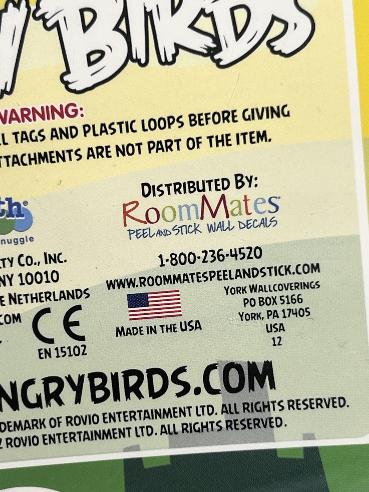 vintage angry birds sticker peel & stick decals 34 decals 2012