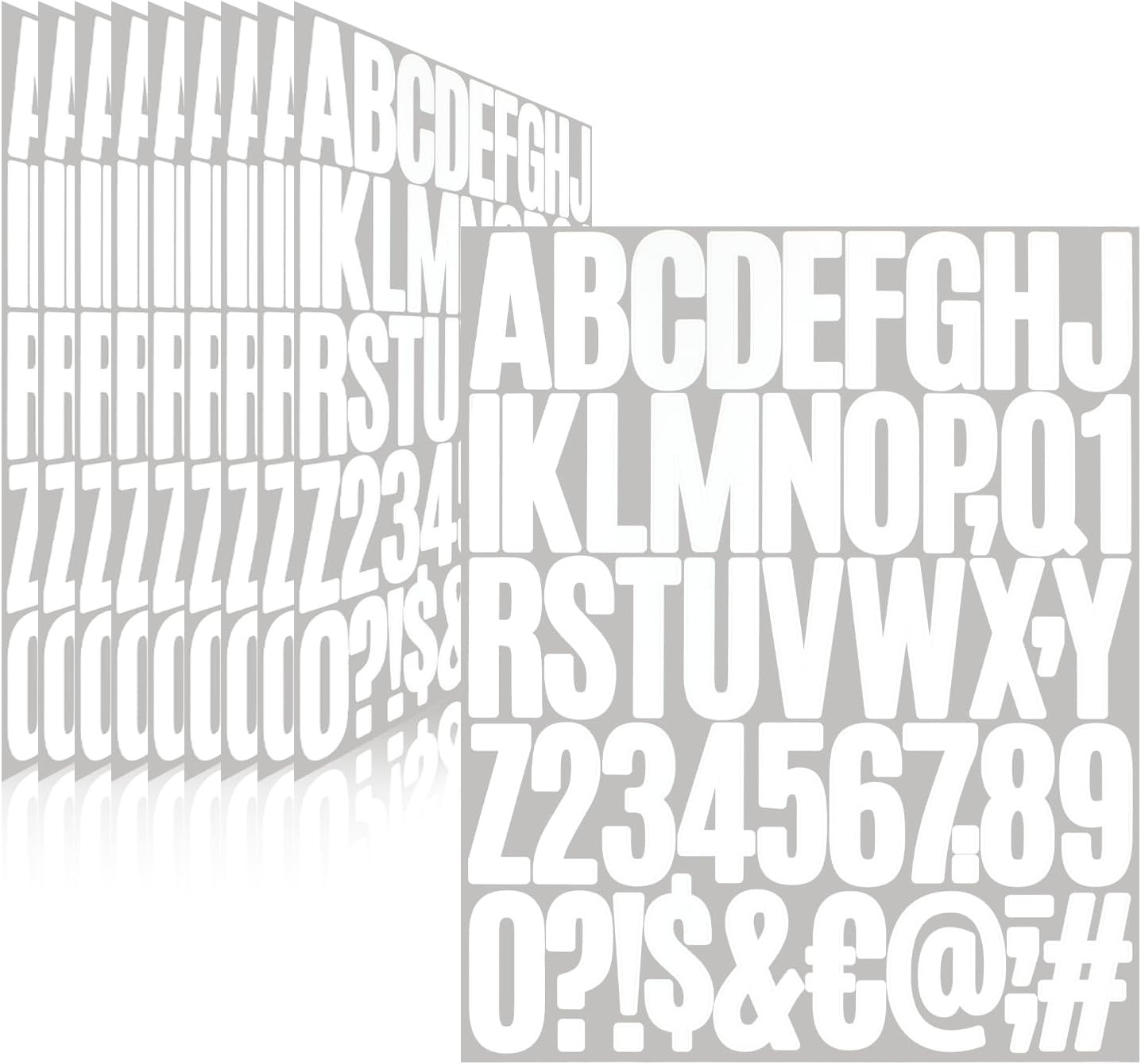 810 Piece 10 Sheet Letter Stickers – Self Adhesive Vinyl Waterproof Mailbox Numb