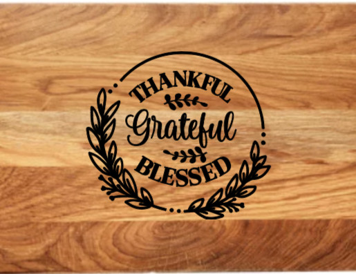 Thankful Grateful Blessed Inspirational Quote Vinyl Decal Sticker Wall Decor Art