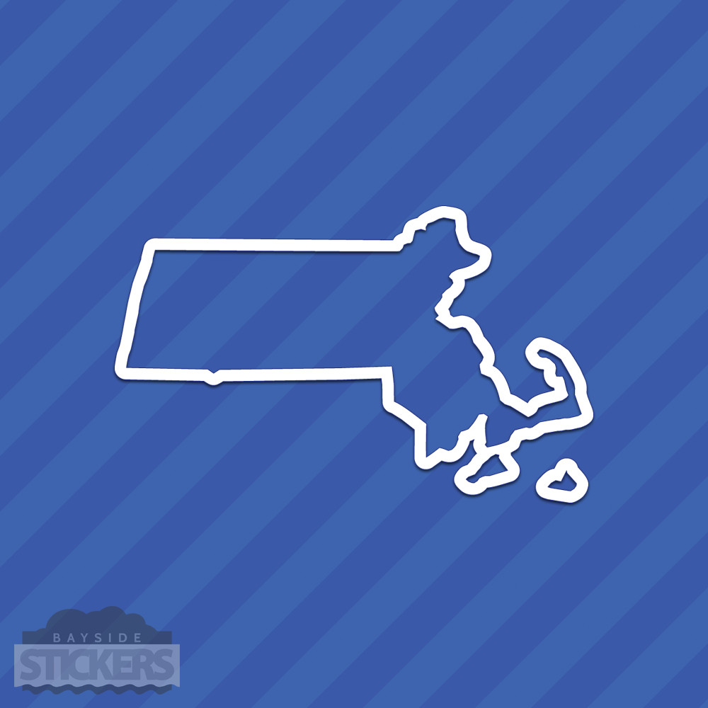 Massachusetts MA State Outline Vinyl Decal Sticker