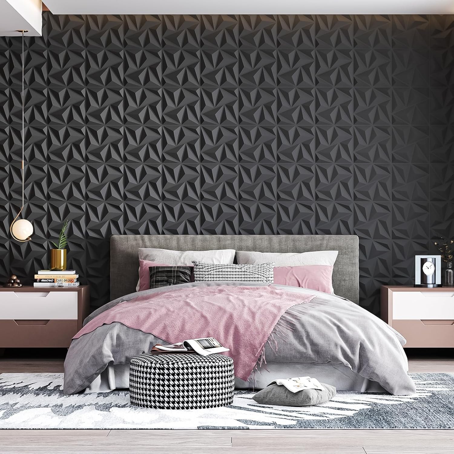 Art3d 3D Wall Panels 20 Pack, 11.8" x 11.8" (19 Sq.ft) PVC Wall Panels, Glue Up
