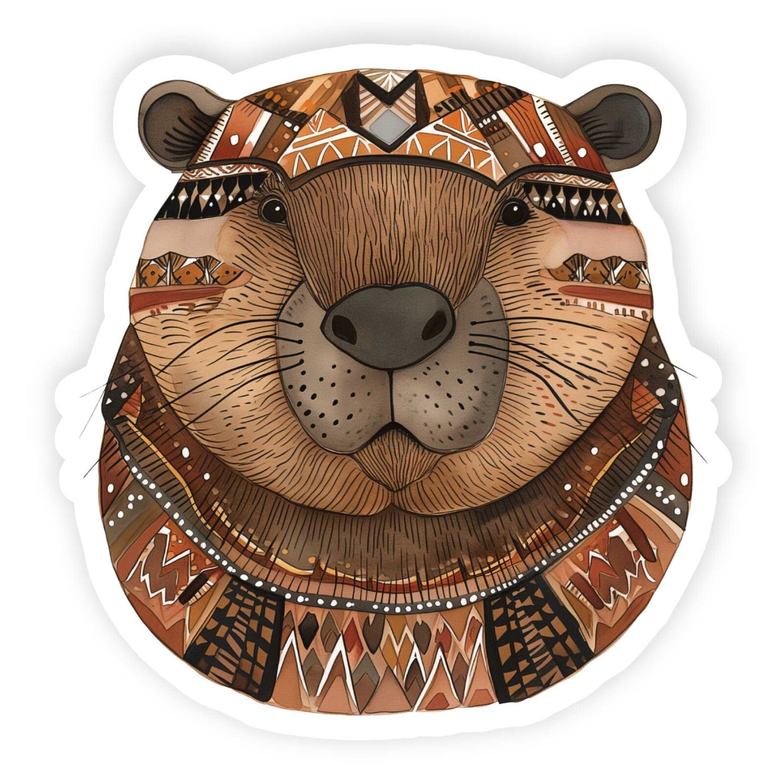 Beaver Vinyl Sticker, Water Resistant, Water Bottle, Laptop, Indoor use