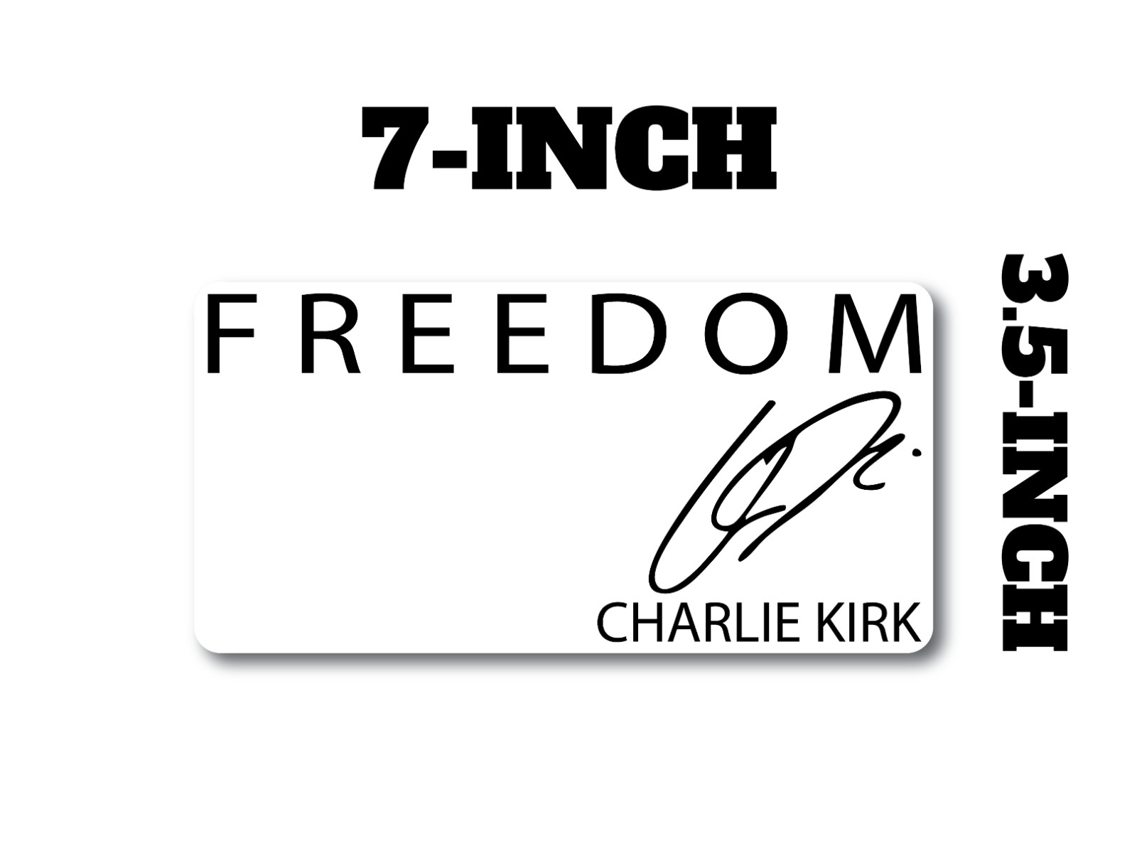 2-PACK FREEDOM VINYL DECAL STICKER – WEATHERPROOF – CHARLIE KIRK PATRIOTISM USA