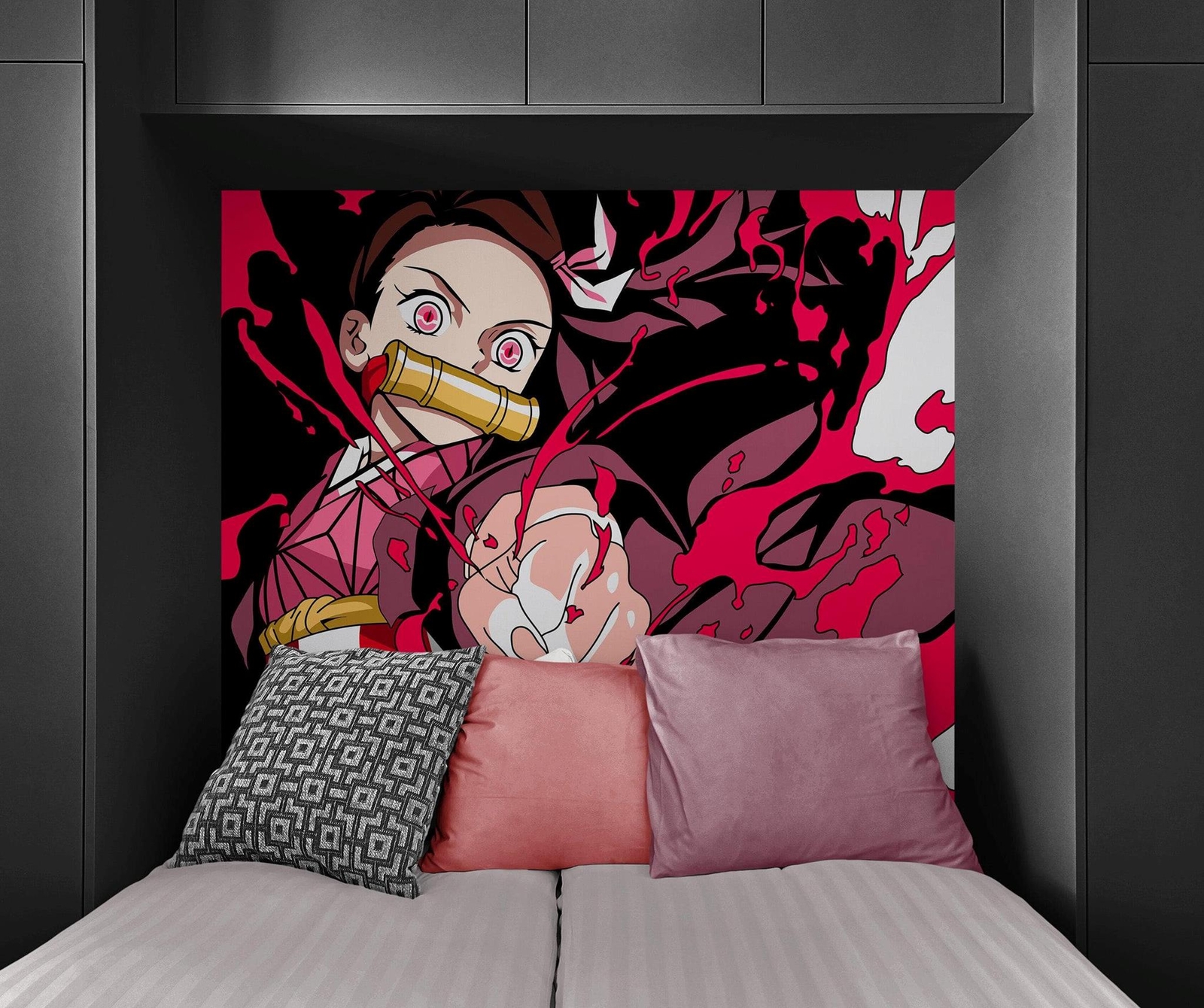 Slayer Gang of Demons Wallpaper Peel and Stick Wall Mural. Nezuko Kamado #A1015