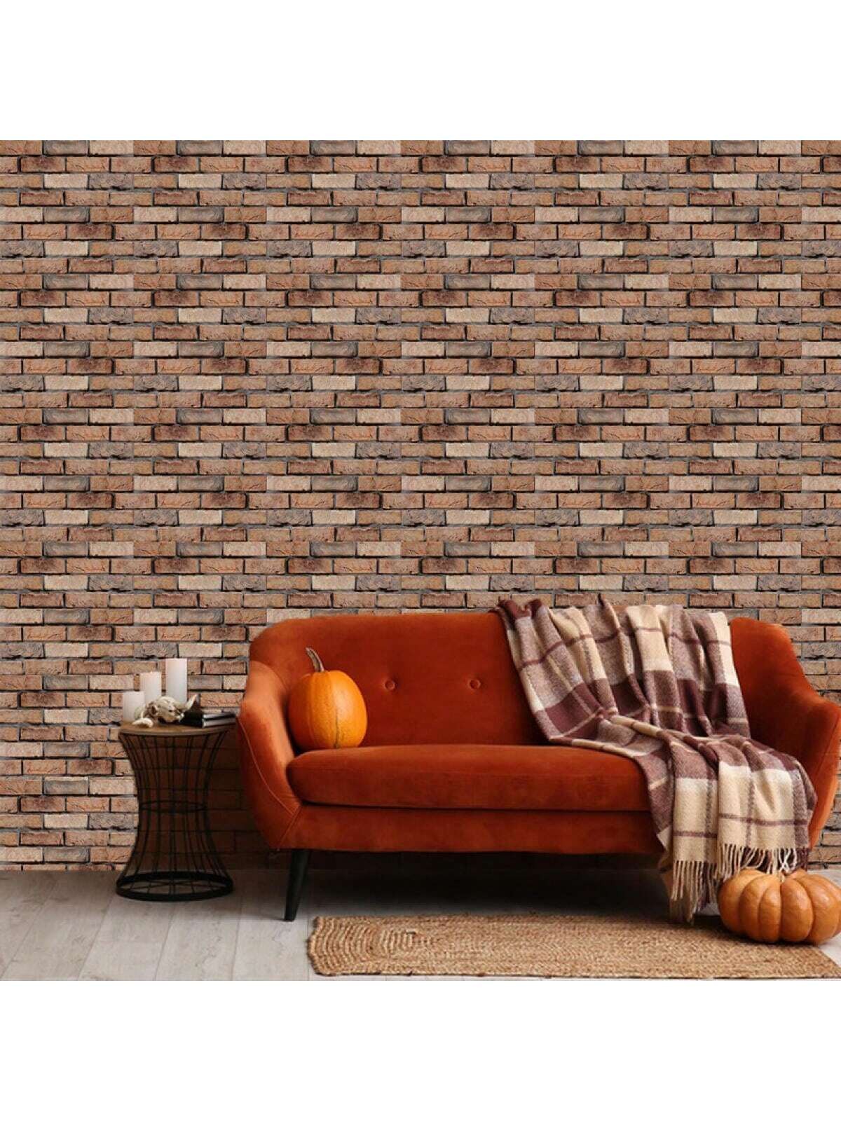 10PCS 3D Brick Wall Stickers Waterproof Wall Panels Peel And Stick Self Adhesive