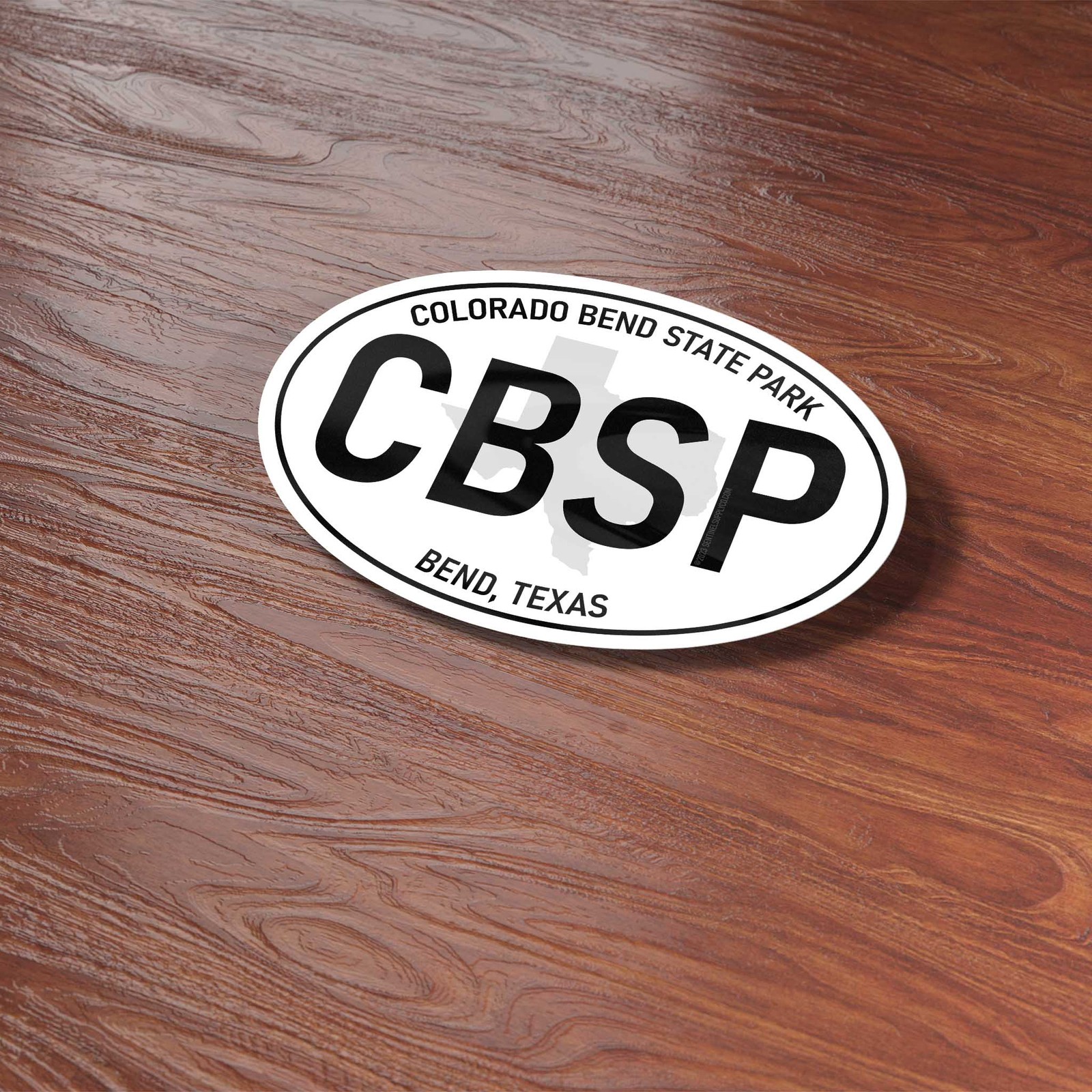 Colorado Bend State Park Texas White Oval Sticker