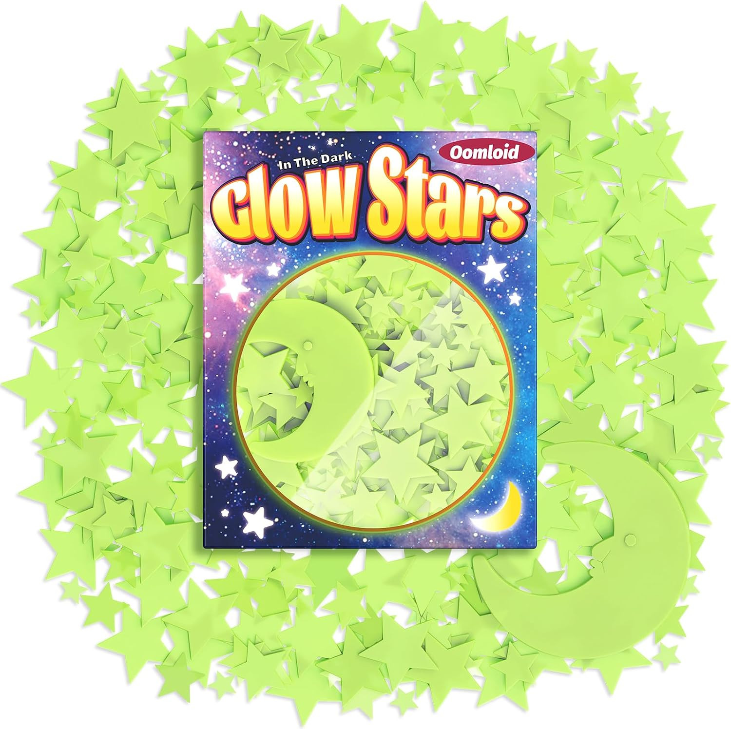 201 Pcs Glow in the Dark Stars Stickers for Ceiling, Kid Room Wall Decor | Stars