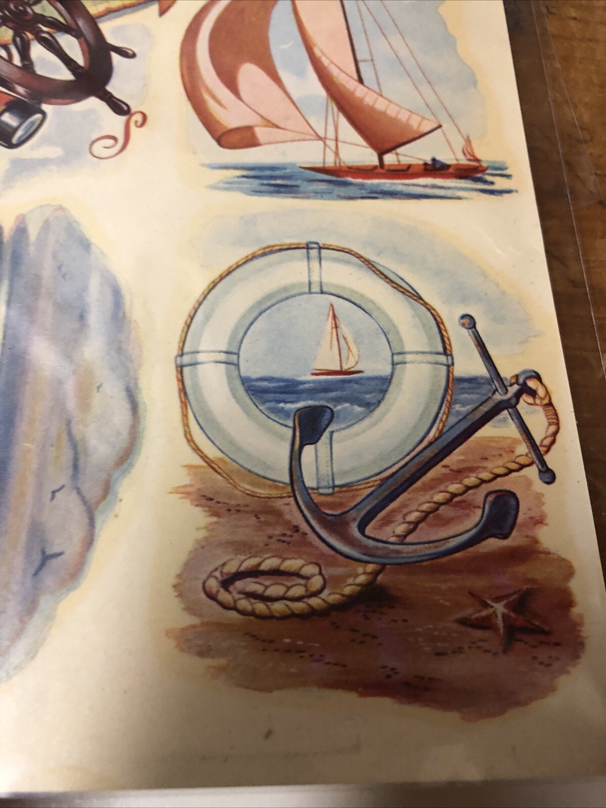 Vintage 1950s Nautical Theme Duro Brand Water-Slide Decals