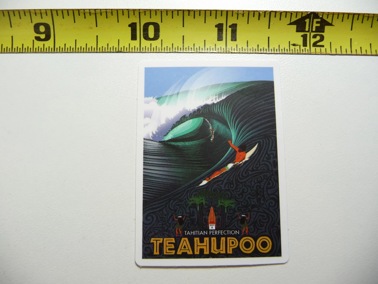 TEAHUPOO TAHITI SMALL STICKER DECAL MINI TINY TRAVEL POSTER TOURISM
