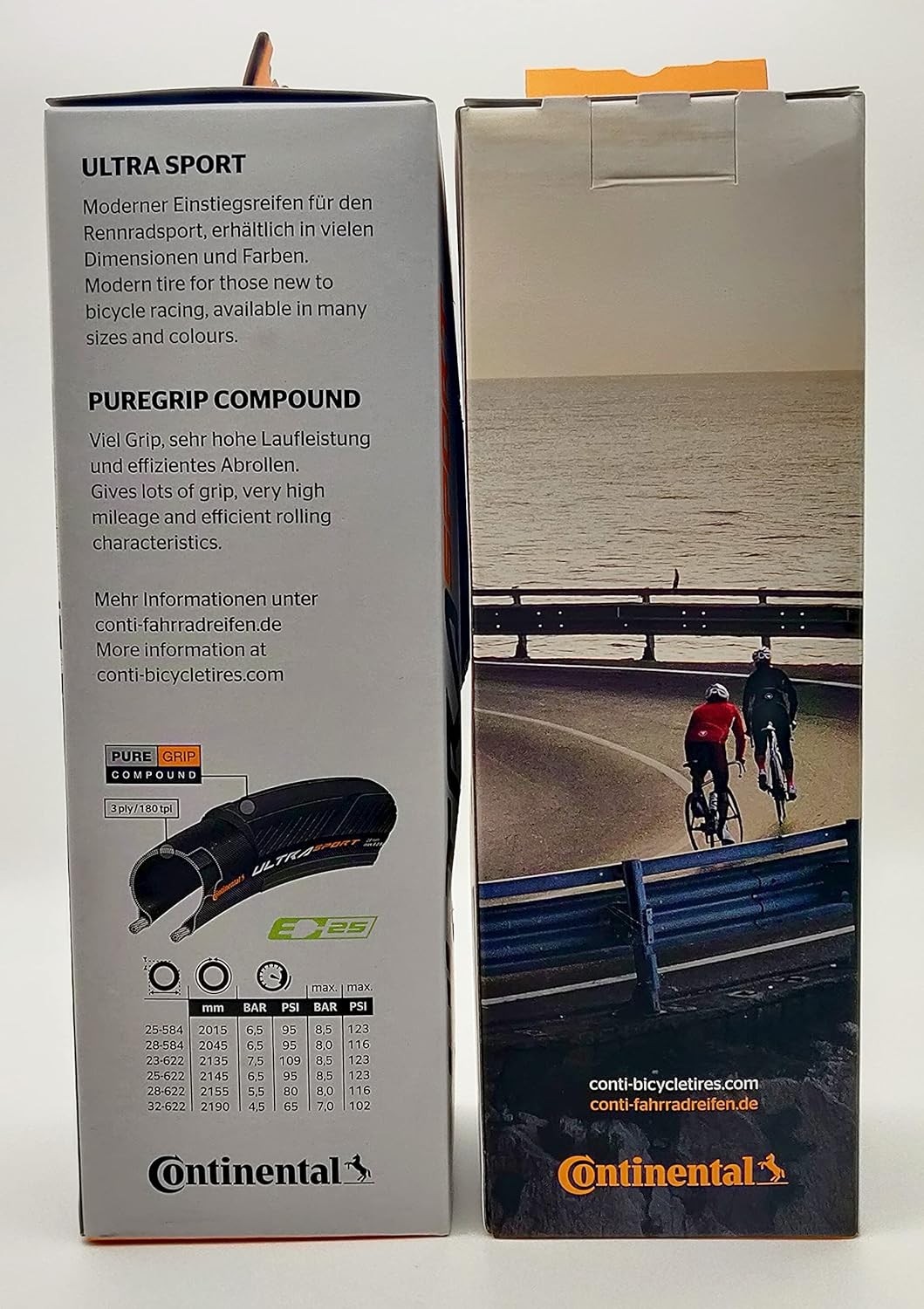 Ultra Sport III 700X25C Black/Black Folding Puregrip – Pair (2 Tires)