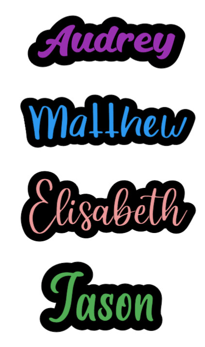 Offset/Bubble Easy Order Custom Personalized Decal/Vinyl Name Sticker- FREE SHIP