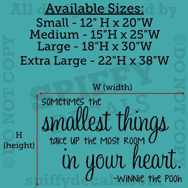Sometimes The Smallest Things Winnie Pooh Quote Vinyl Wall Decal Nursery Sticker