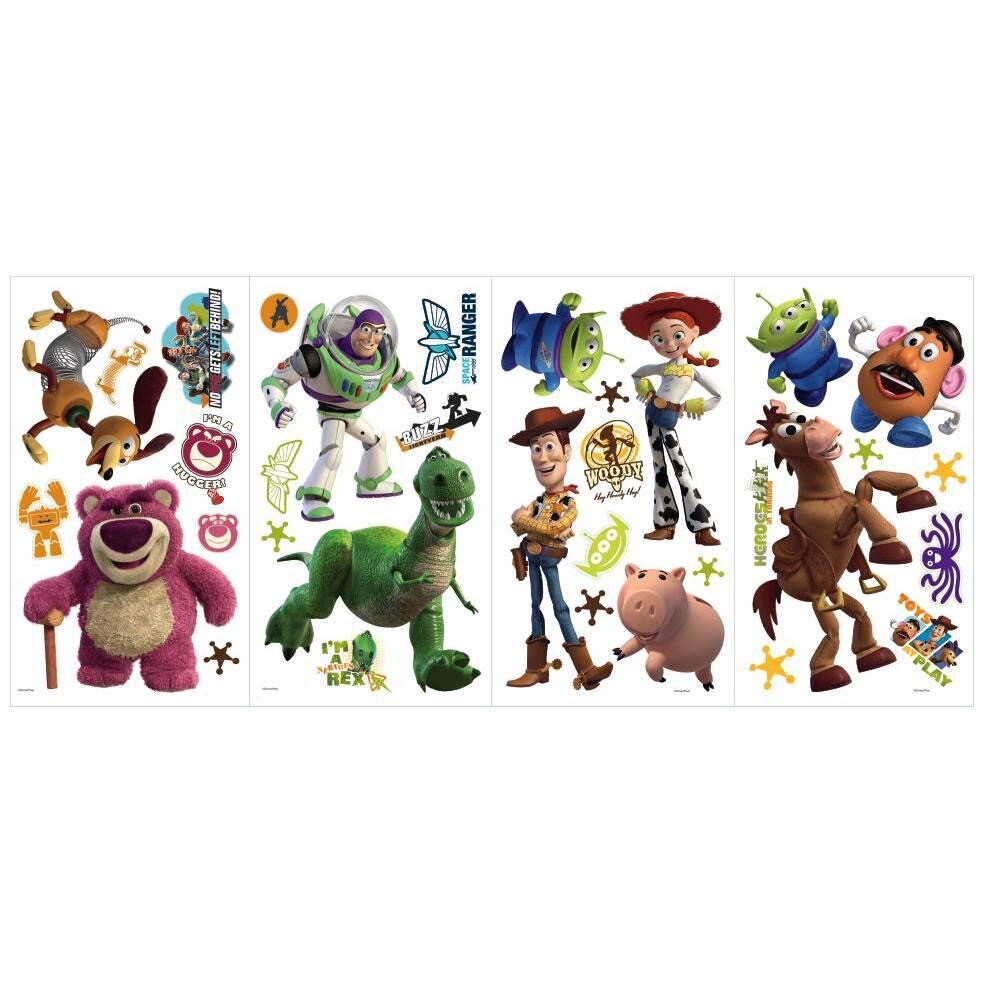 Disney 34 BiG TOY STORY 3 Wall Decal Stickers Room Decor BUZZ WOODY Glow in Dark