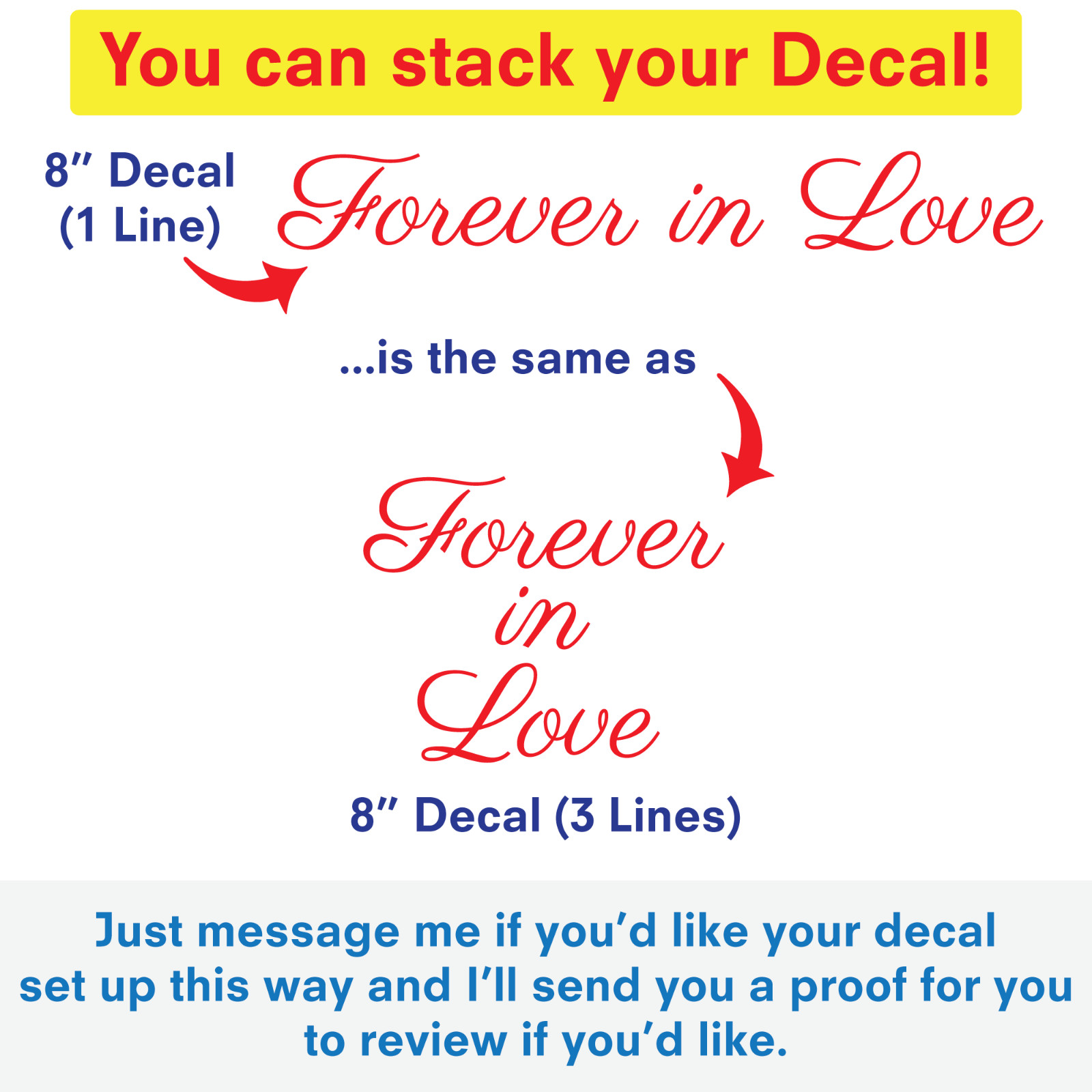 CUSTOM Text Sticker Vinyl Lettering Decal – Personalized Text Decal for Car SUV