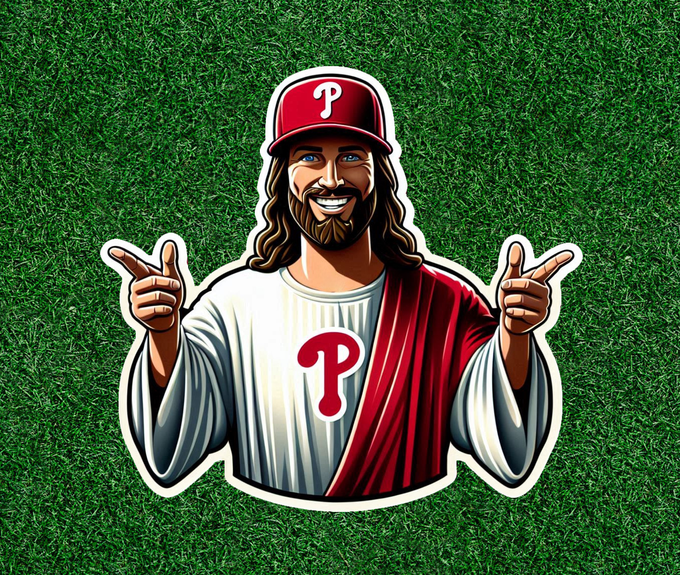 Jesus is a Philadelphia fan 100% waterproof vinyl sticker decal – several sizes