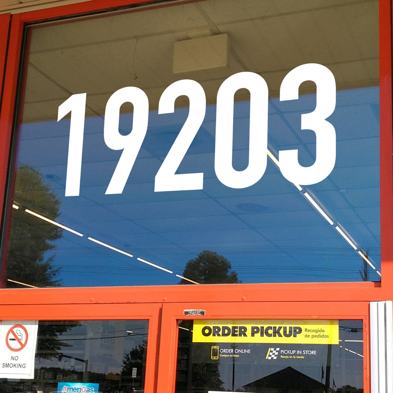 Large Storefront Address Numbers Vinyl Decal Window DIN 1451 Font