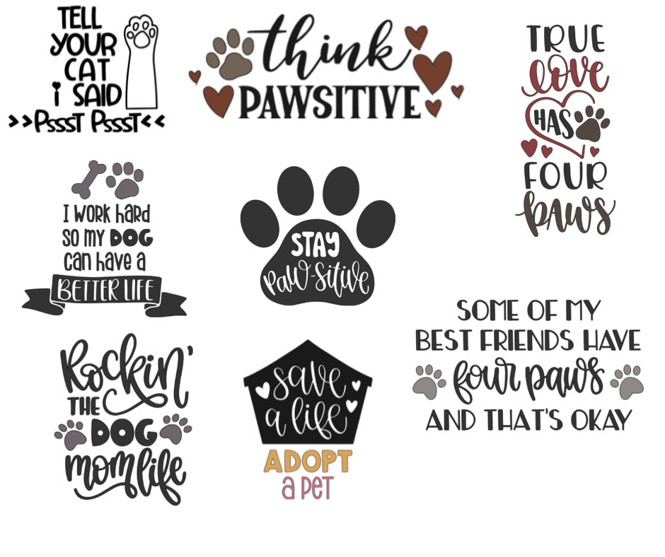 Pet Theme Car Window Decals (PLEASE READ DESCRIPTION FOR DETAILS)