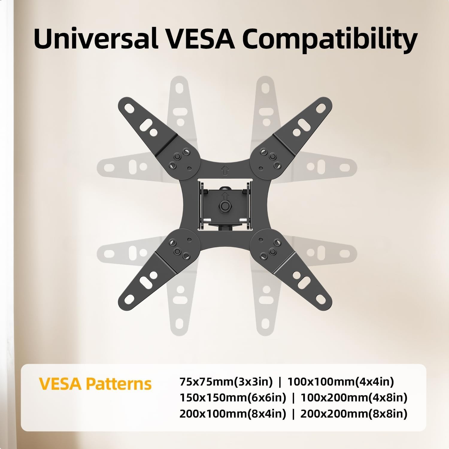 32+ 40 Inch Full Motion TV Wall Mount for 13-43" Tvs & Monitor, 360° Rotating Sm