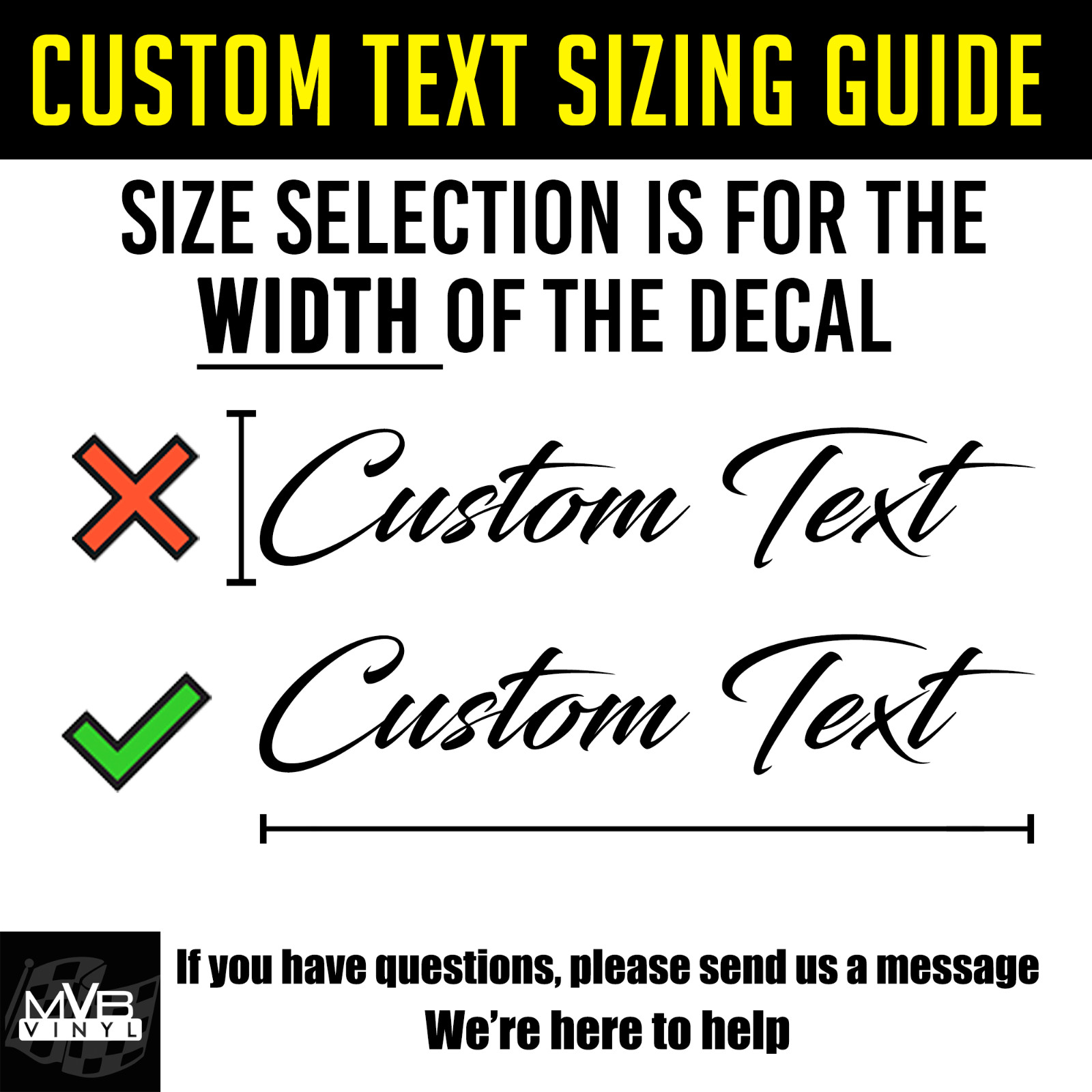 Cursive Custom Text Vinyl Decal Sticker | Personalized Fancy Script Lettering