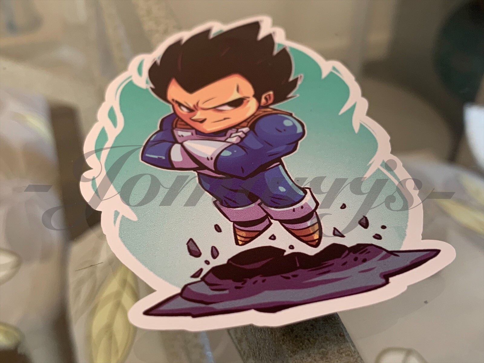 Dragon Ball Z – Anime – Prince Vegeta Chibi Custom Sticker Decal Sign manga