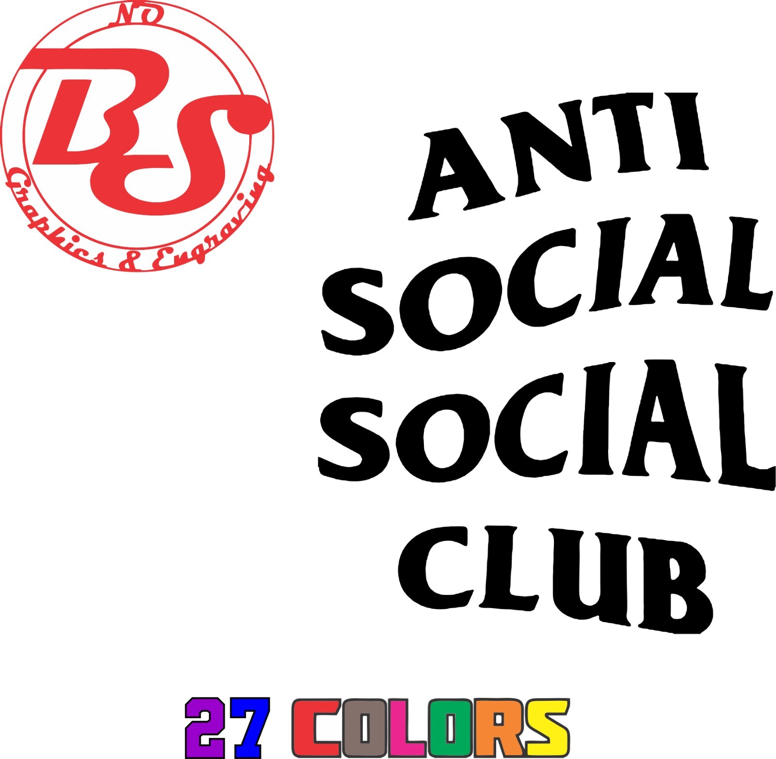 6" Anti Social Club Decal Offensive Funny Rude Humor Adult Joke JDM Meme noBS