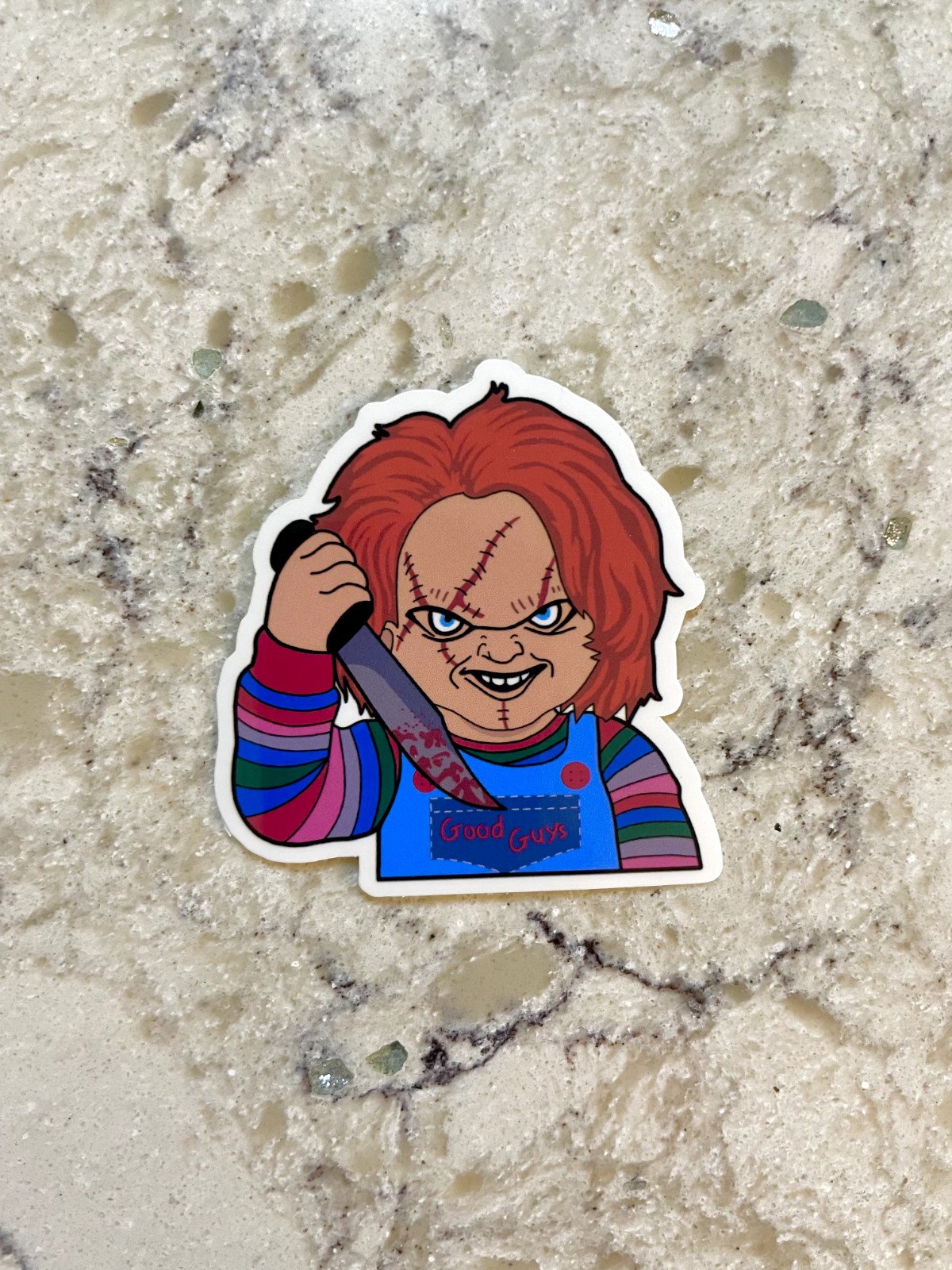 Chucky Sticker l Gloss or Holographic Laminate l Waterproof Decal