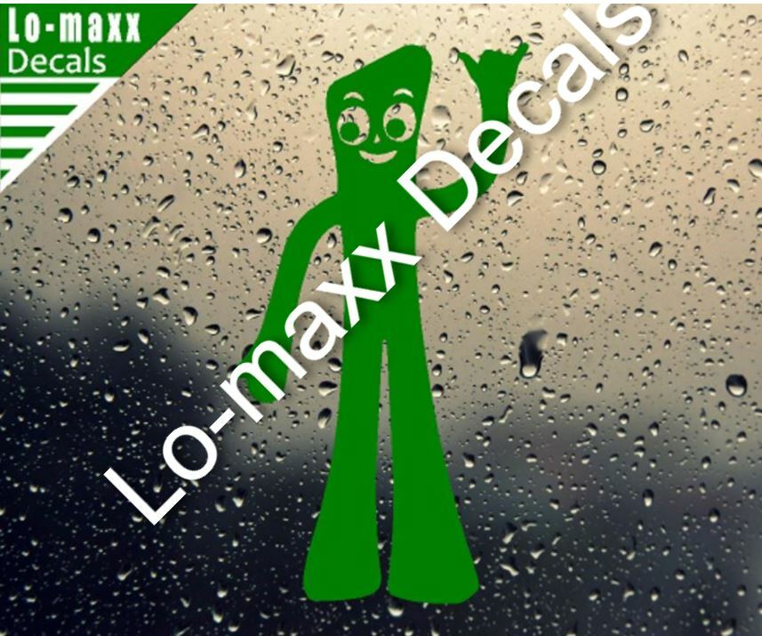Gumby Hang Loose Shaka Cool Graphic Design Superior Quality Die Cut Vinyl Decal
