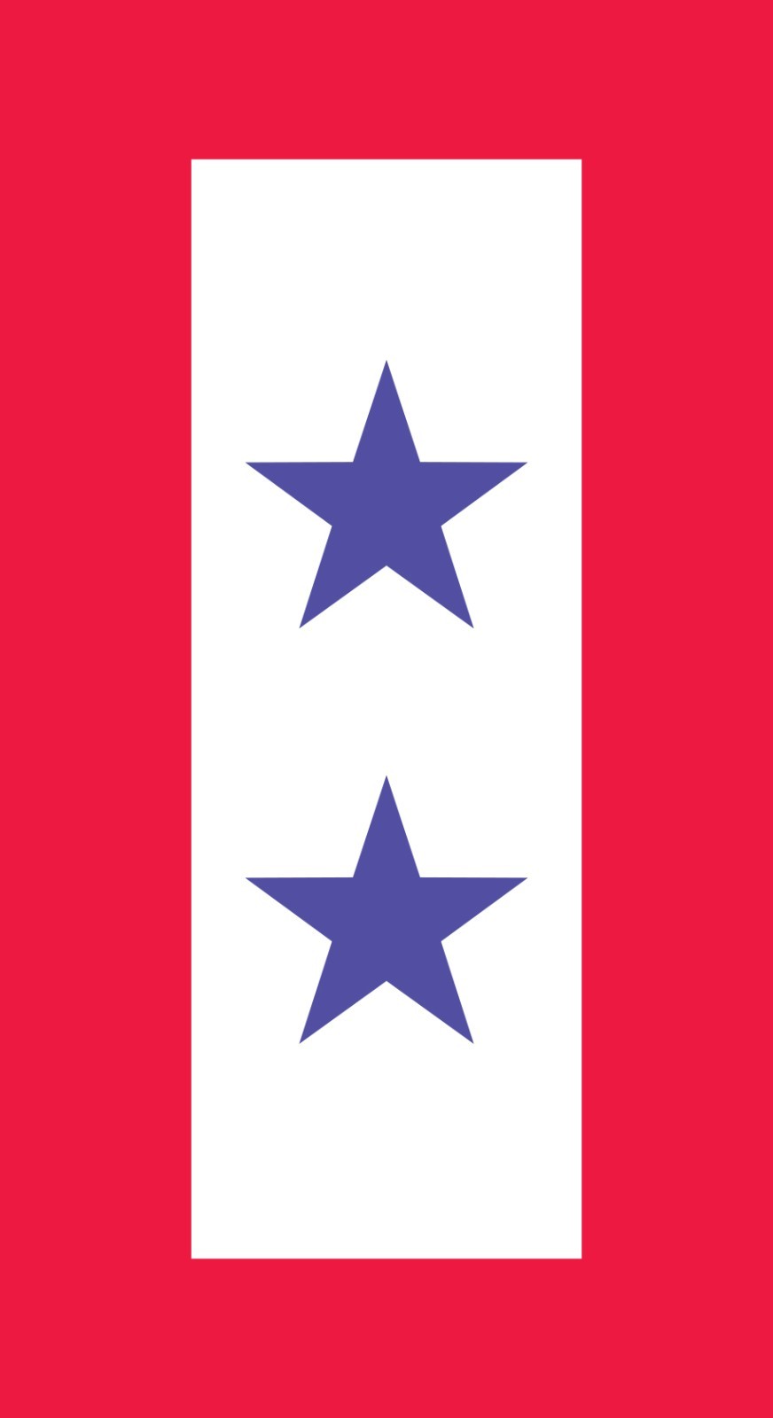 Two Blue Star Mother's Service Flag Vinyl Decal Sticker Size Military Service