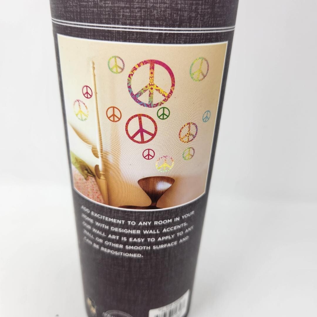 Once Apon A Wall Peace Sign Adhesive Wall Art Designer Wall Accents New G1