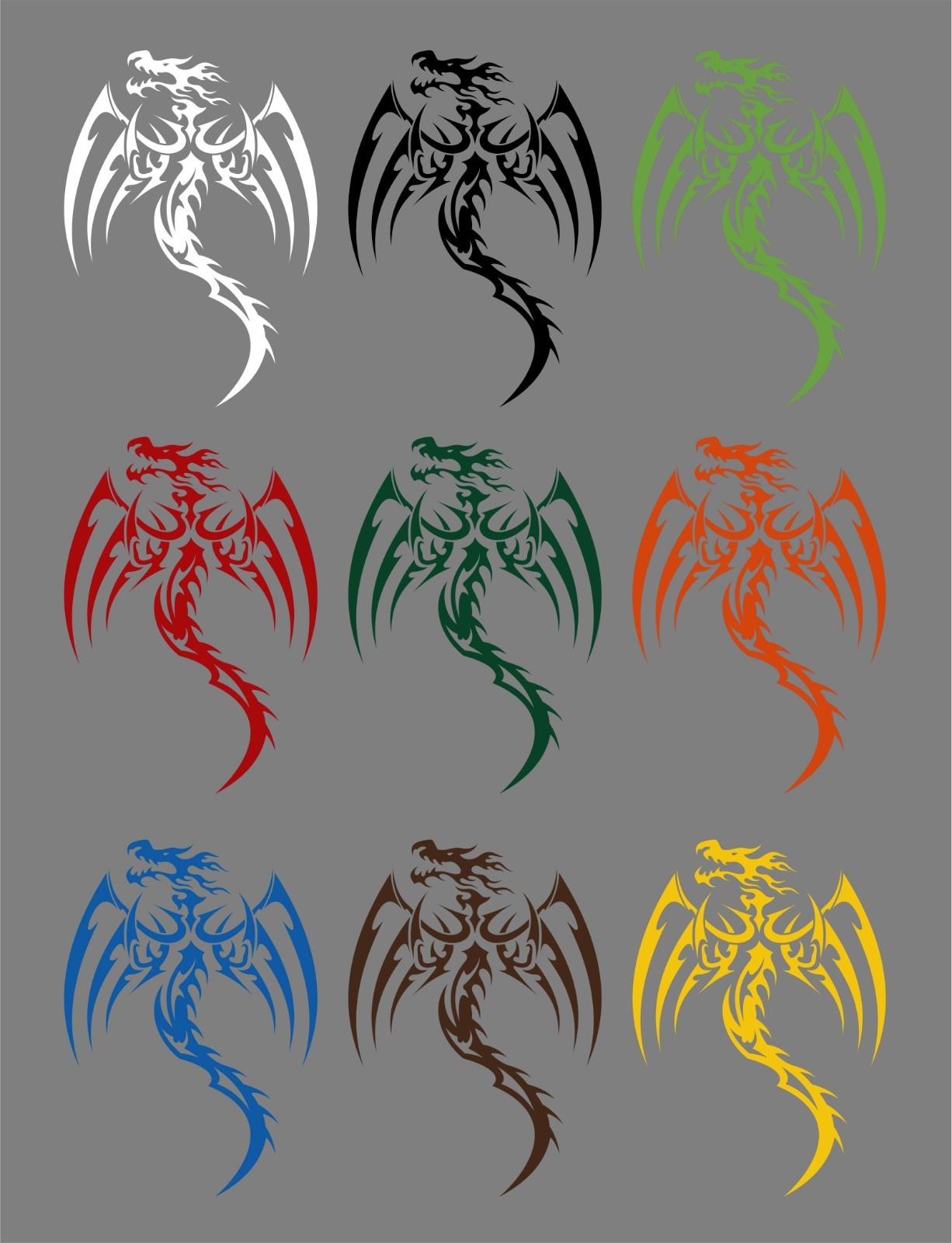 Dragon Tribal Mythical Creature Car Truck Window Laptop Vinyl Decal Sticker