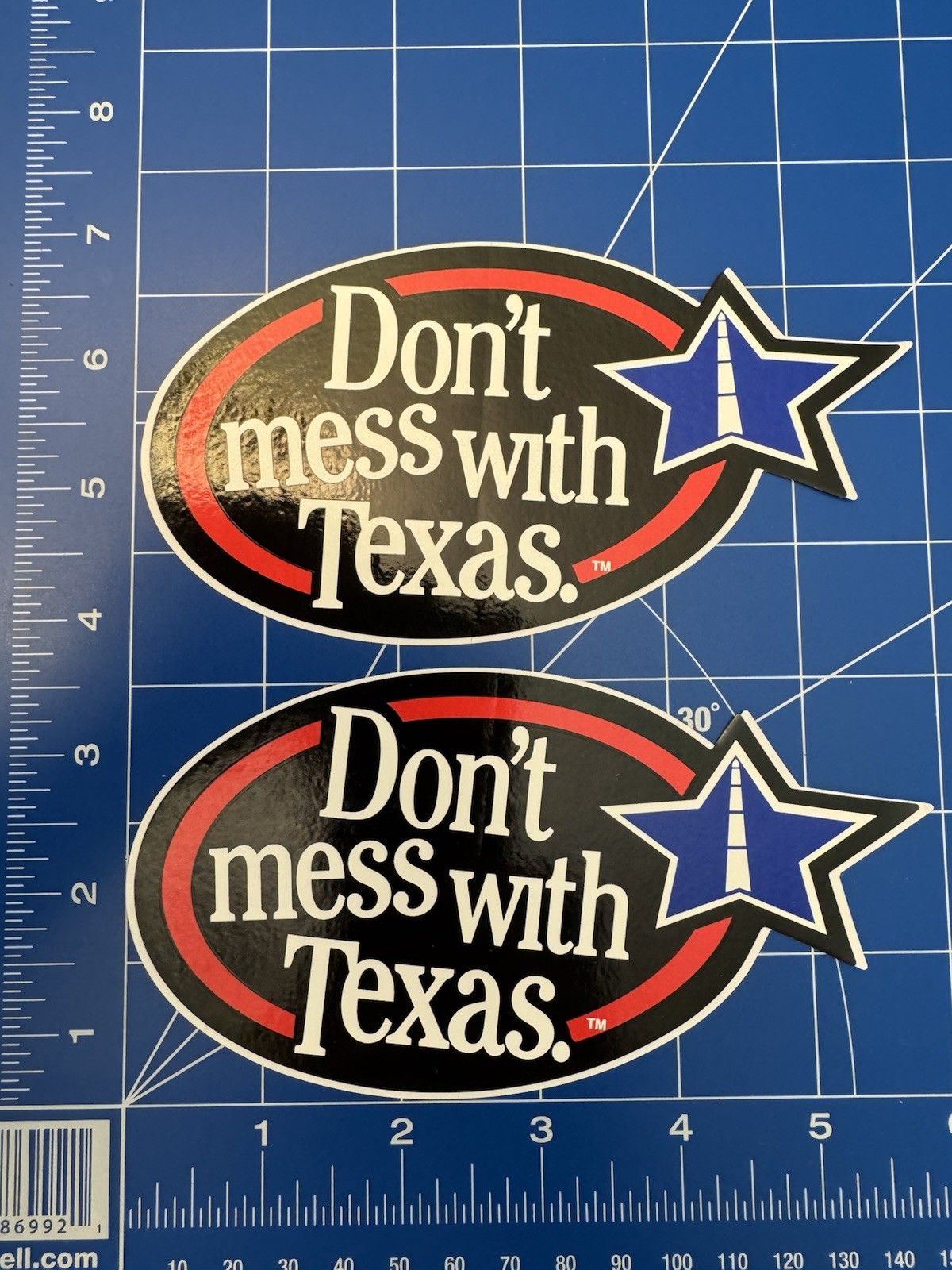 Lot 2 Don’t Mess With Texas Advertising Glossy Sticker Ephemera Tourism Travel